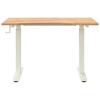 vidaXL Schreibtisch Weiß und Natur 120 x 60 cm Massivholz Eiche