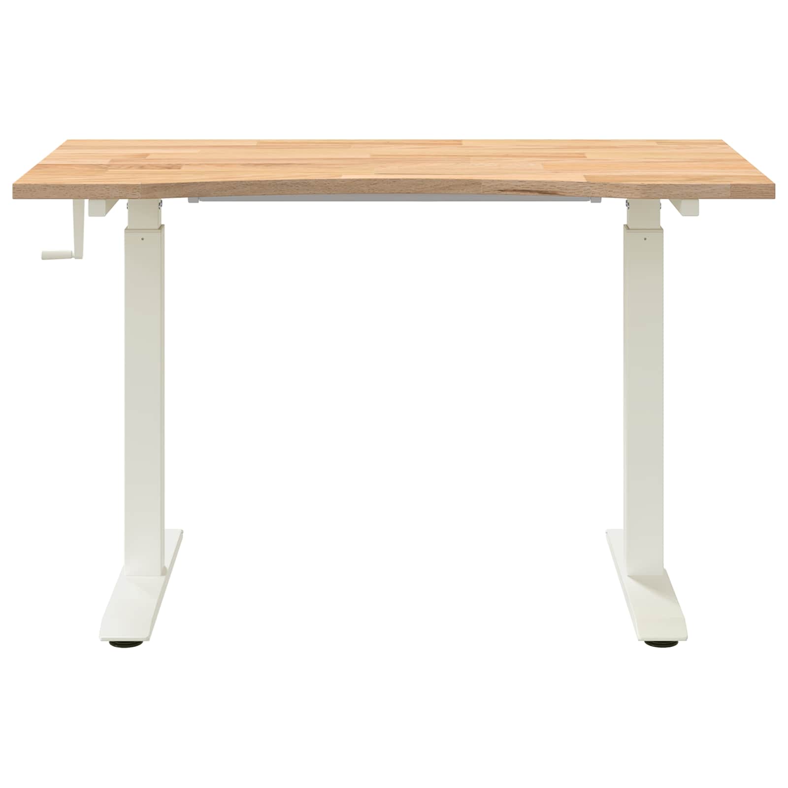 vidaXL Schreibtisch Weiß und Natur 120 x 60 cm Massivholz Eiche