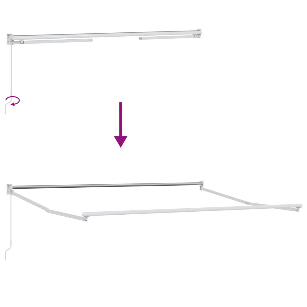 vidaXL Einziehbare Markise Sand 2,5 x 2 m 100% Polyester und Aluminium