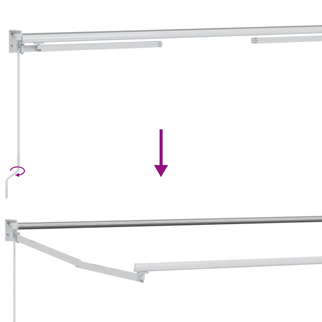 vidaXL Manuelle Gelenkarmmarkise mit LEDs Sand