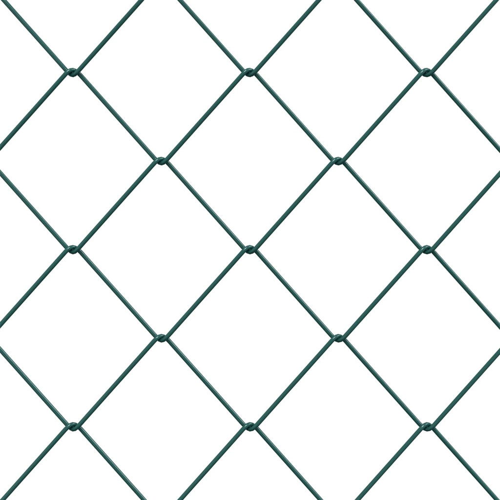 vidaXL Kettenzaun Grün 2 x 20 m Stahl