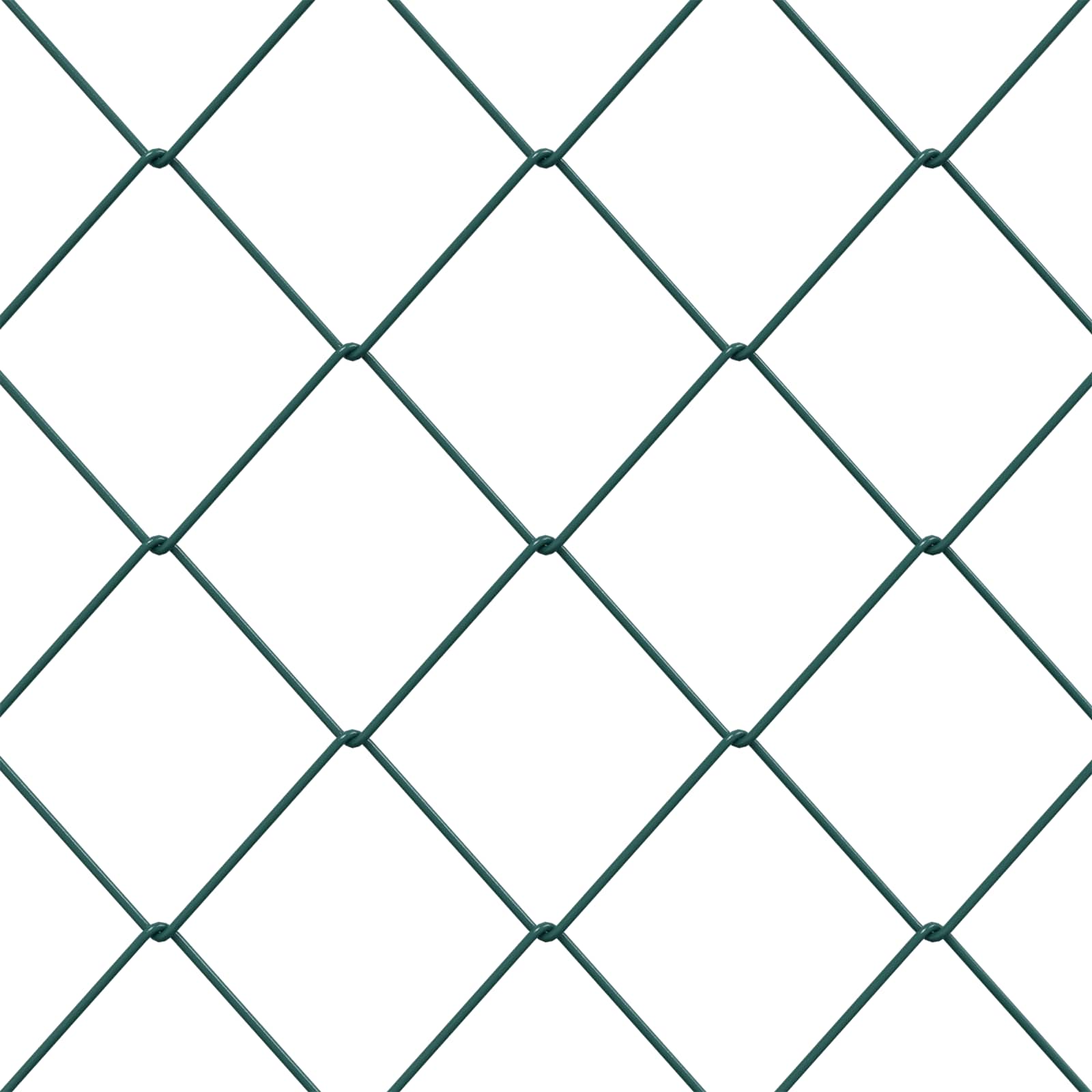 vidaXL Kettenzaun Grün 2 x 20 m Stahl