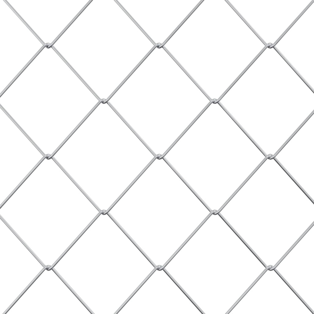 vidaXL Kettenzaun Verzinkt 2 x 10 m Glas