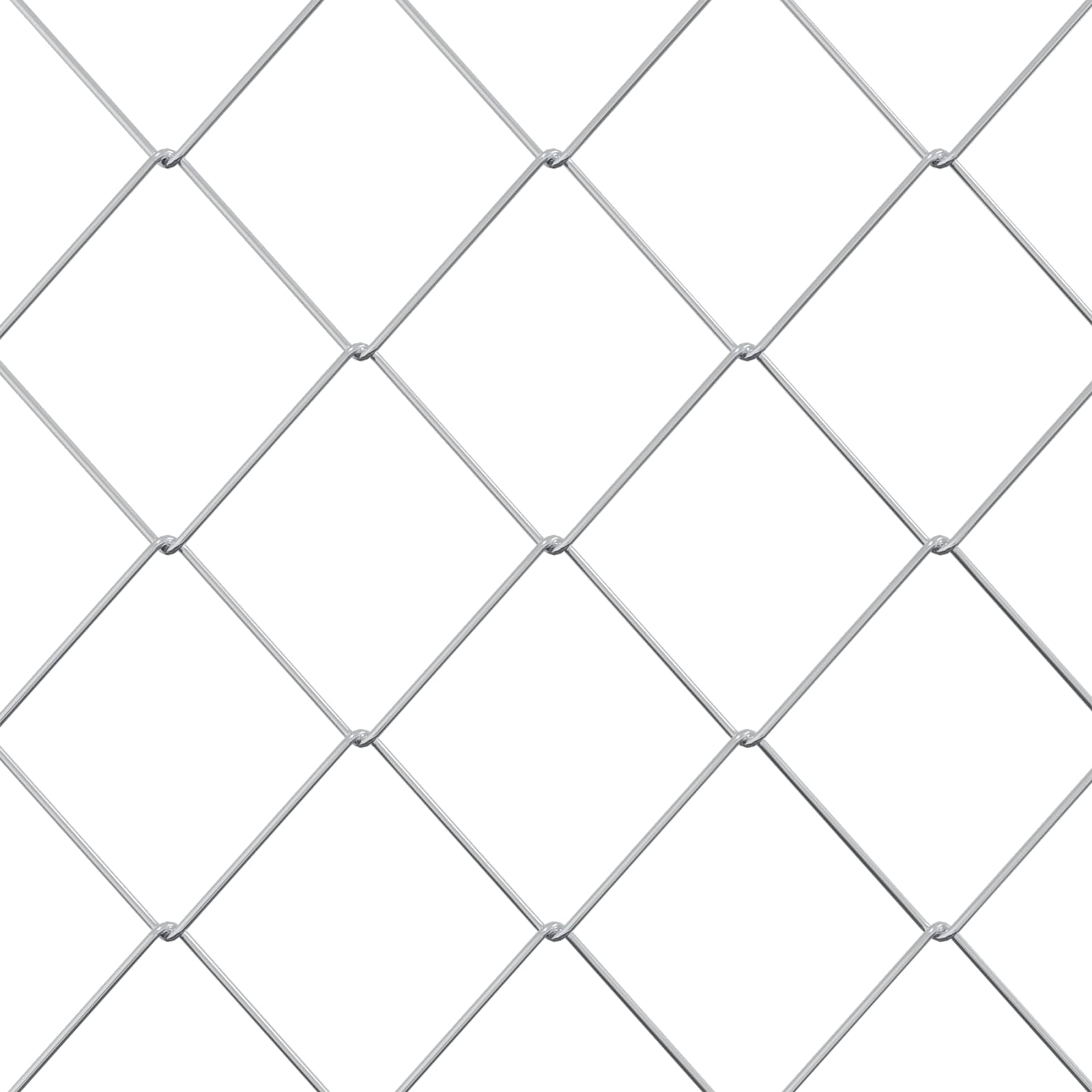 vidaXL Kettenzaun Verzinkt 2 x 10 m Glas