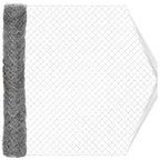 vidaXL Kettenzaun Verzinkt 2 x 10 m Glas