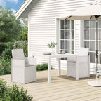 vidaXL Garten Esszimmerstühle 2 pcs Weiß und Hellgrau PP
