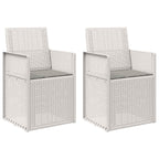 vidaXL Garten Esszimmerstühle 2 pcs Weiß und Hellgrau PP
