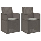 vidaXL Garten Esszimmerstühle 2 pcs Hellgrau PP