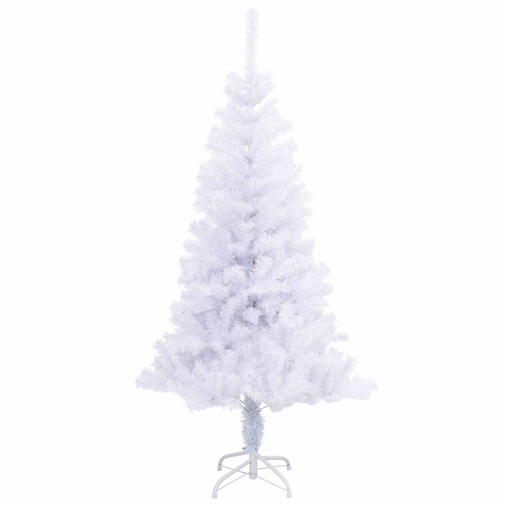 vidaXL Künstlicher Weihnachtsbaum Weiß 120 cm PVC und Stahl