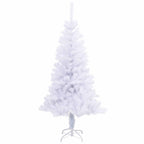 vidaXL Künstlicher Weihnachtsbaum Weiß 120 cm PVC und Stahl