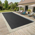 vidaXL Solar Poolabdeckung 1000 x 500 cm 110 μm Quadratisch PE Schwarz