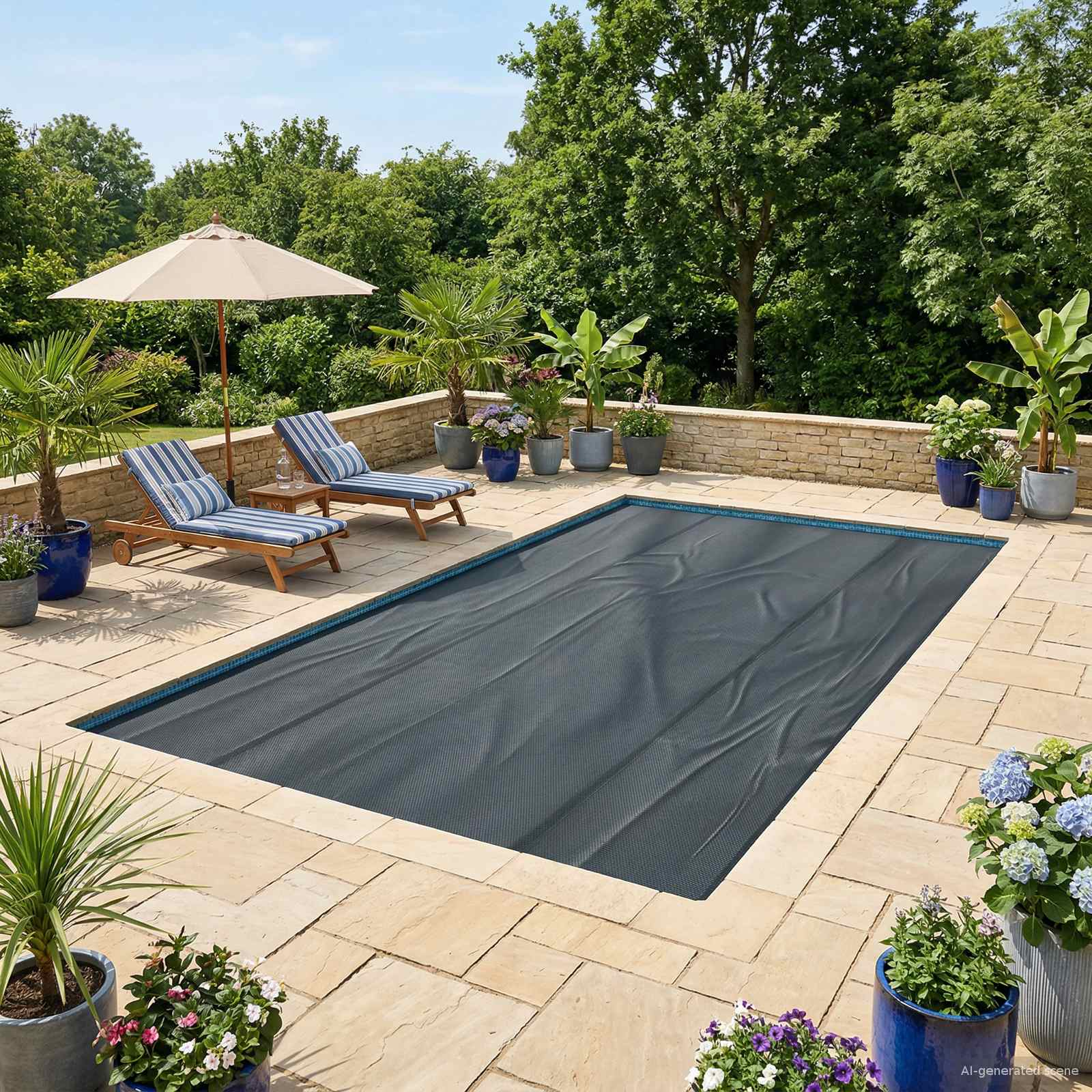 vidaXL Sonnendeck für Pools Extra Schwer 260 x 160 cm 400 μm