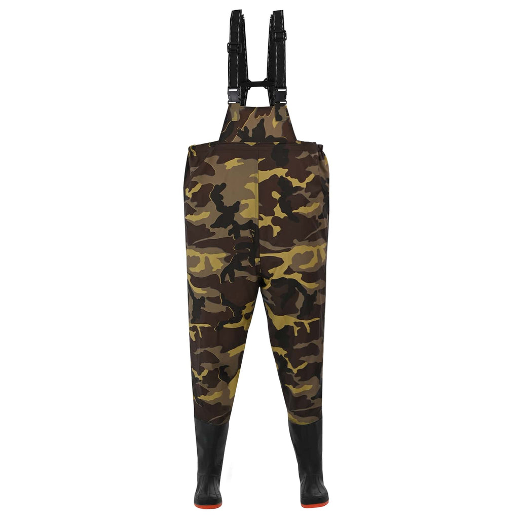 vidaXL Wathose mit Stiefeln PVC-beschichtetes Polyester Größe 38