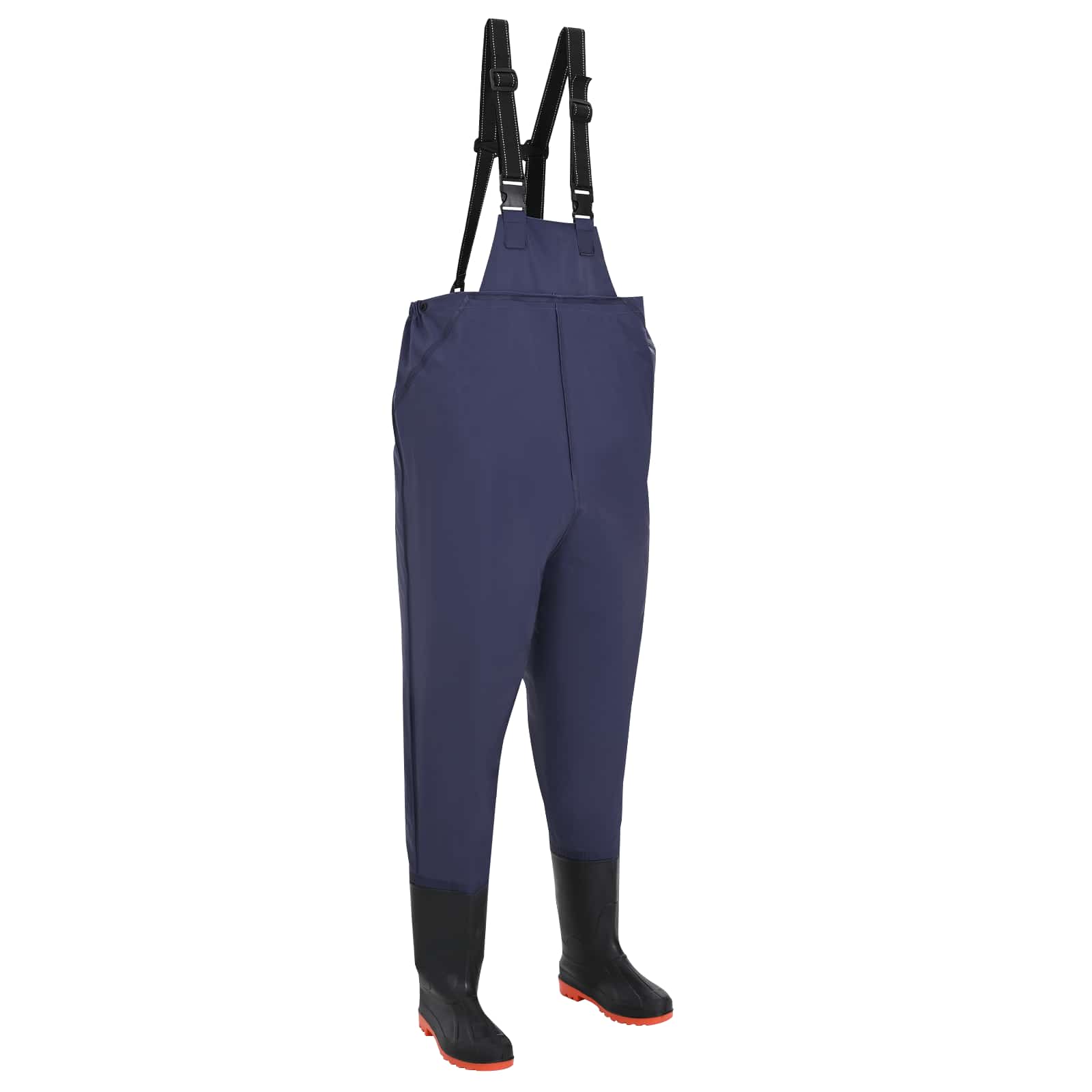 vidaXL Wathose mit Stiefeln PVC Strickstoff Größe 46 Blau