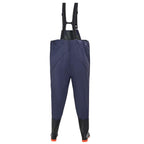 vidaXL Wathose mit Stiefeln PVC Strickstoff Größe 46 Blau