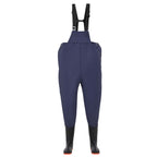 vidaXL Wathose mit Stiefeln PVC Strickstoff Größe 46 Blau