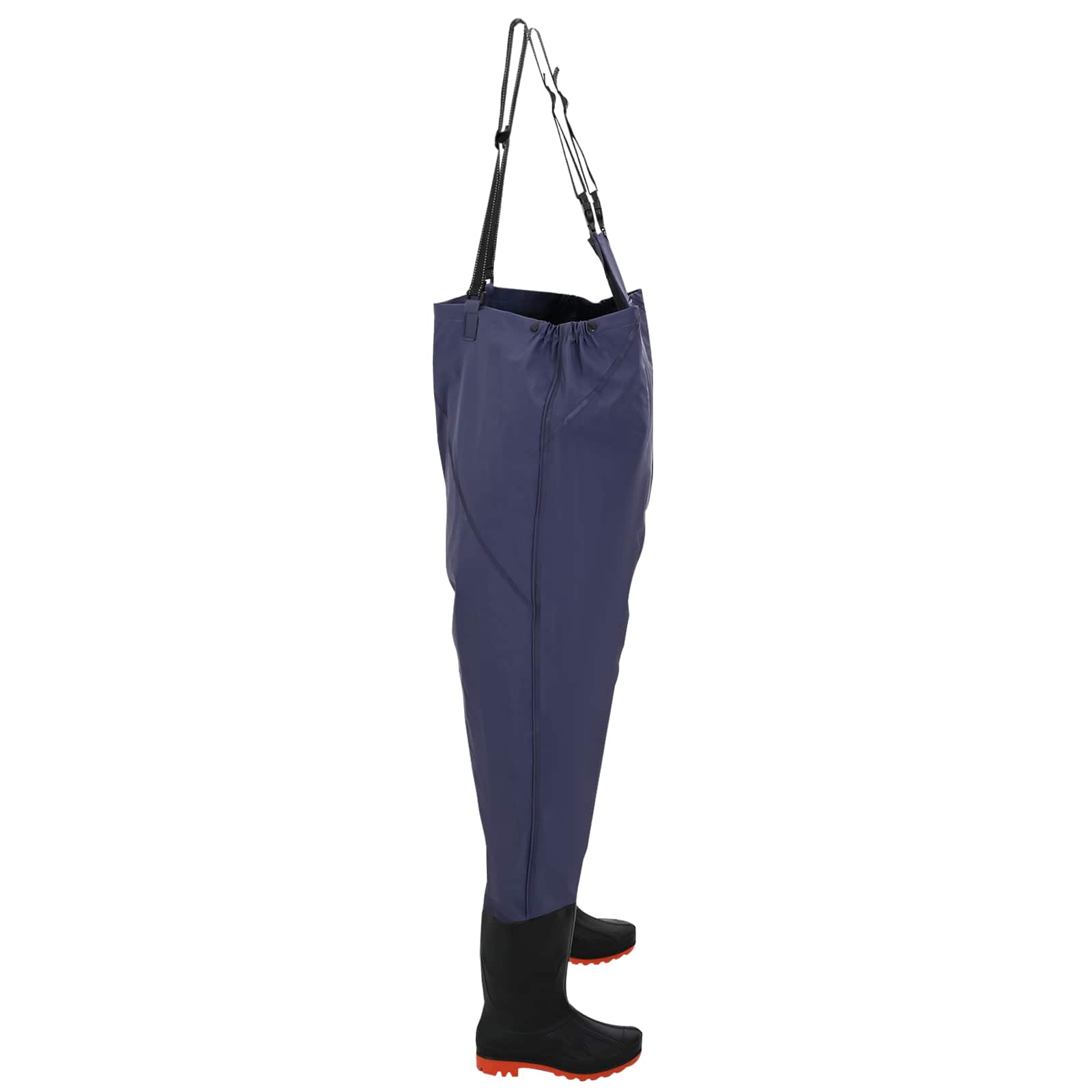 vidaXL Wathose mit Stiefeln PVC Strickstoff Größe 46 Blau