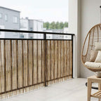 vidaXL Gartenzaun Kohlenstoff 400 x 100 cm Schilf