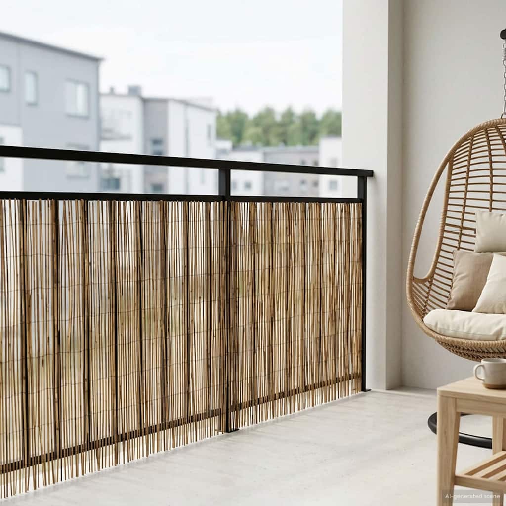 vidaXL Gartenzaun Kohlenstoff 400 x 100 cm Schilf