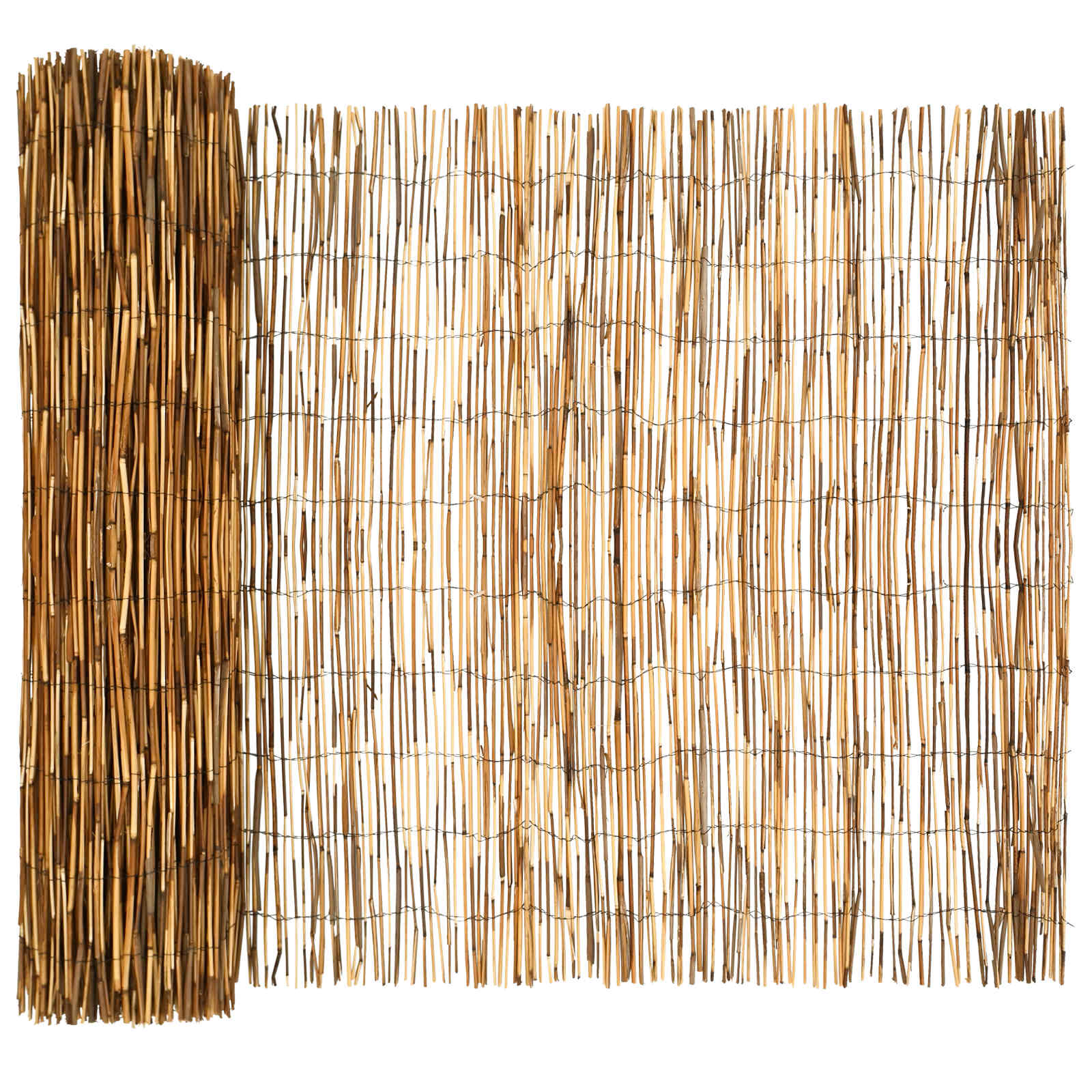vidaXL Gartenzaun Kohlenstoff 400 x 100 cm Schilf