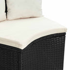 vidaXL Sofa Set 2 pcs Schwarz Massives Akazienholz und Poly Rattan