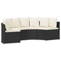 vidaXL Sofa Set 2 pcs Schwarz Massives Akazienholz und Poly Rattan