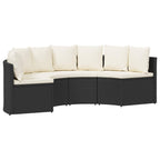 vidaXL Sofa Set 2 pcs Schwarz Massives Akazienholz und Poly Rattan