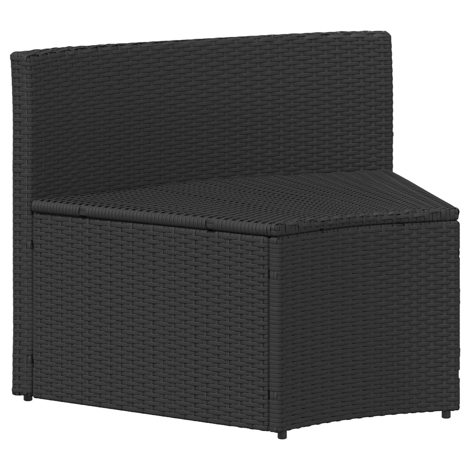 vidaXL Sofa Set 2 pcs Schwarz Massives Akazienholz und Poly Rattan