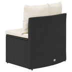 vidaXL Sofa Set 2 pcs Schwarz Massives Akazienholz und Poly Rattan