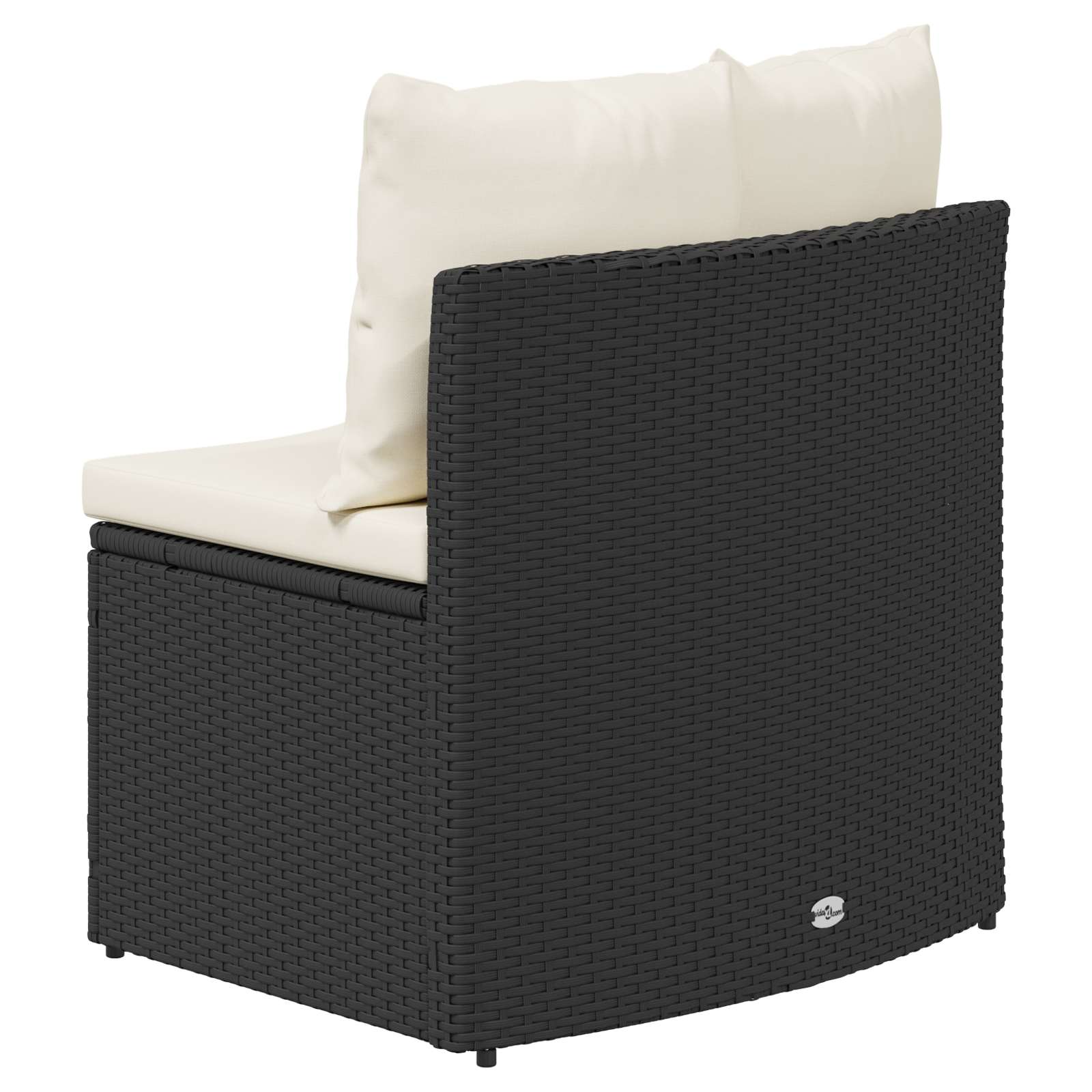 vidaXL Sofa Set 2 pcs Schwarz Massives Akazienholz und Poly Rattan