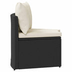vidaXL Sofa Set 2 pcs Schwarz Massives Akazienholz und Poly Rattan