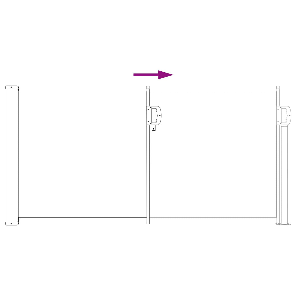 vidaXL Ausziehbares Seitenmarkise Sand 300 x 100 cm Polyester
