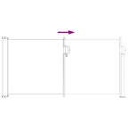 vidaXL Ausziehbares Seitenmarkise Sand 300 x 100 cm Polyester