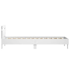 vidaXL Bettgestell mit LED Weiß 80 x 200 cm Holzwerkstoff