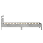 vidaXL Bettgestell mit LED Betongrau 80 x 200 cm Holzwerkstoff