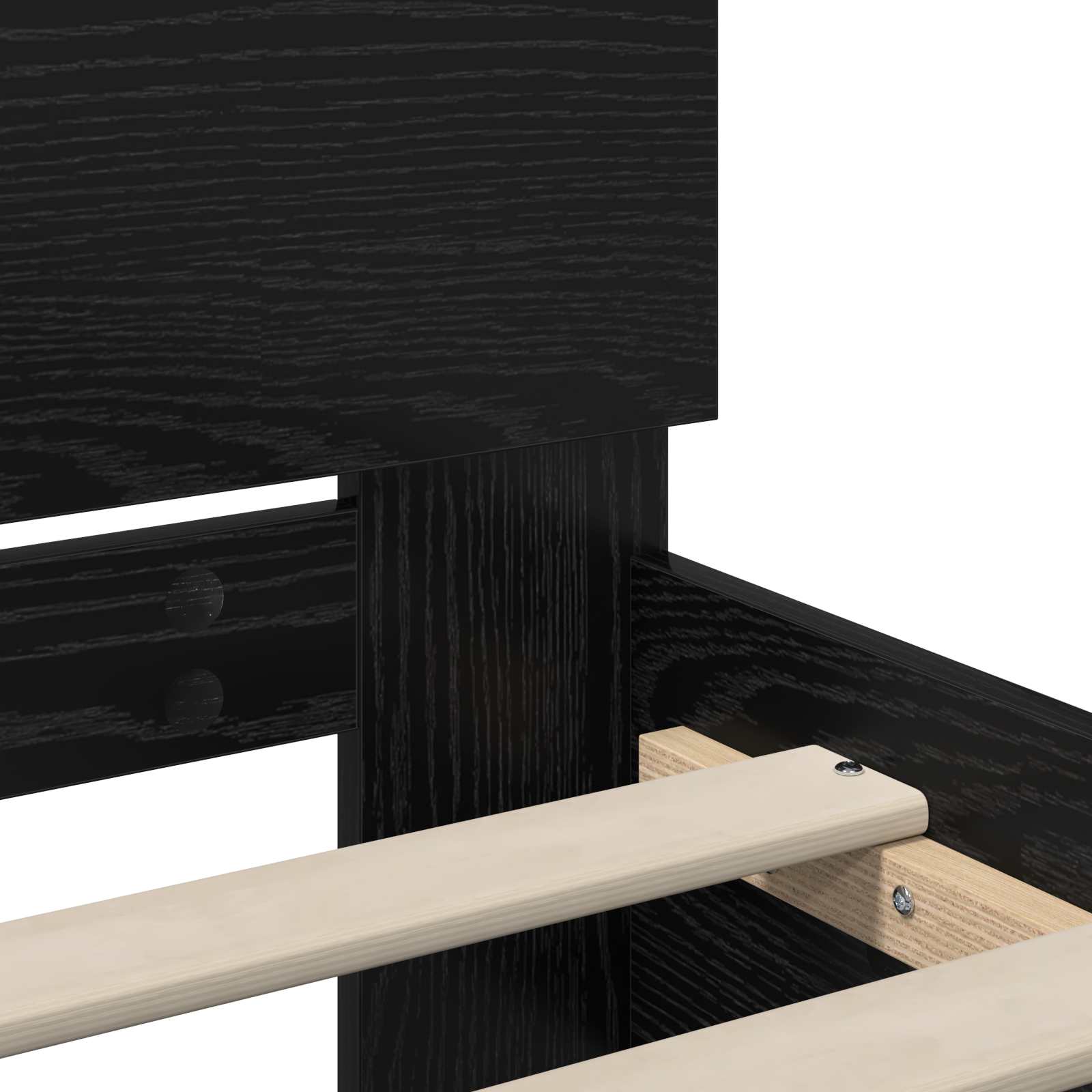 vidaXL Bettgestell mit LED Schwarze Eiche 80 x 200 cm Holzwerkstoff