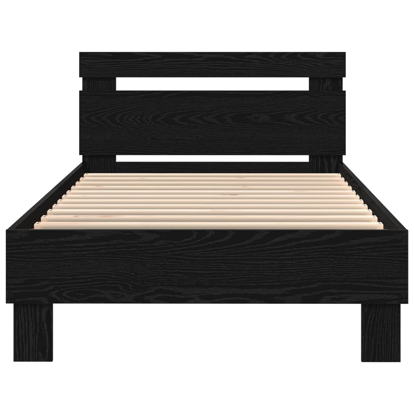 vidaXL Bettgestell mit LED Schwarze Eiche 80 x 200 cm Holzwerkstoff