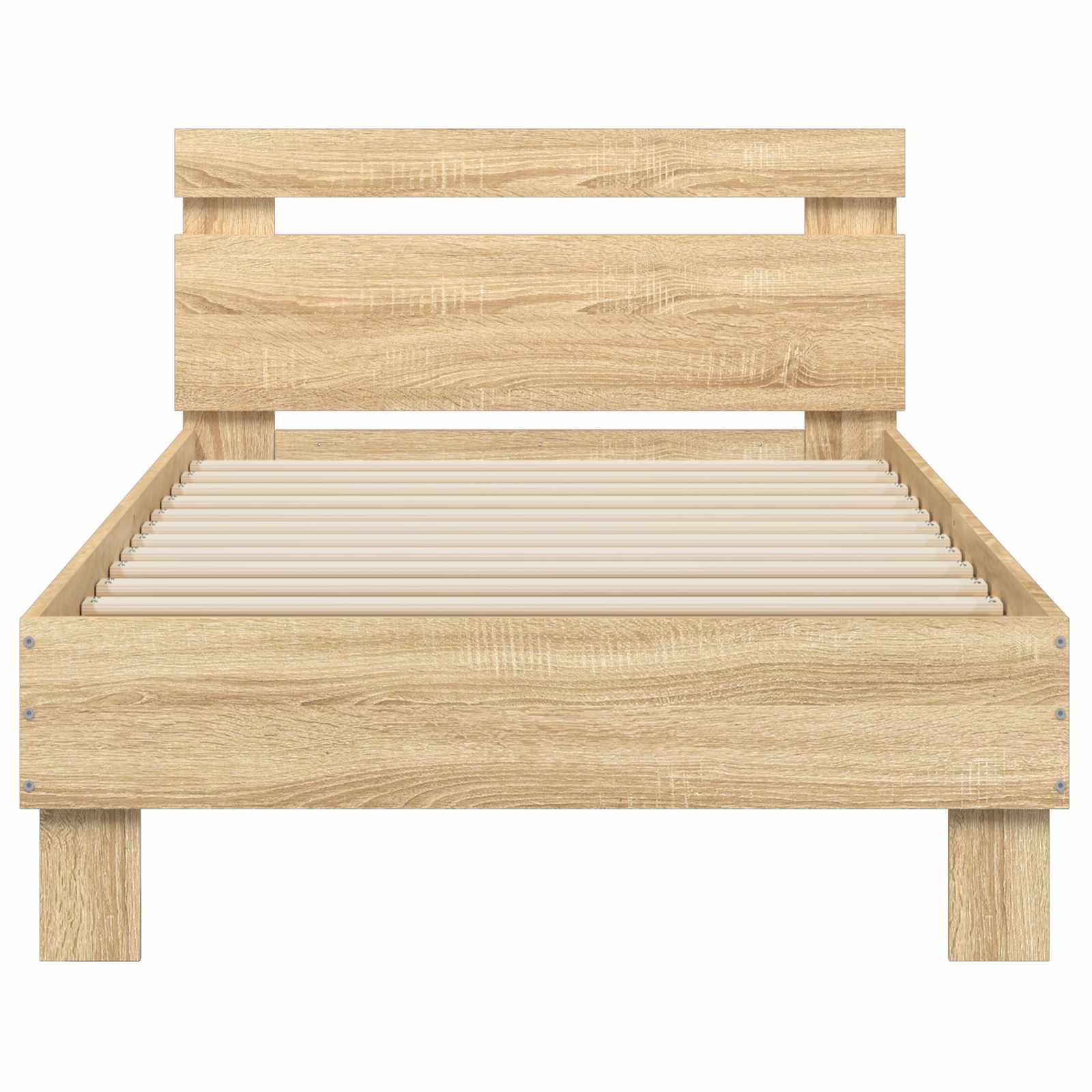 vidaXL Bettgestell mit Kopfteil Sonoma-Eiche 80 x 200 cm Holzwerkstoff