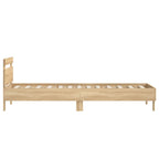 vidaXL Bettgestell mit Kopfteil Sonoma-Eiche 80 x 200 cm Holzwerkstoff