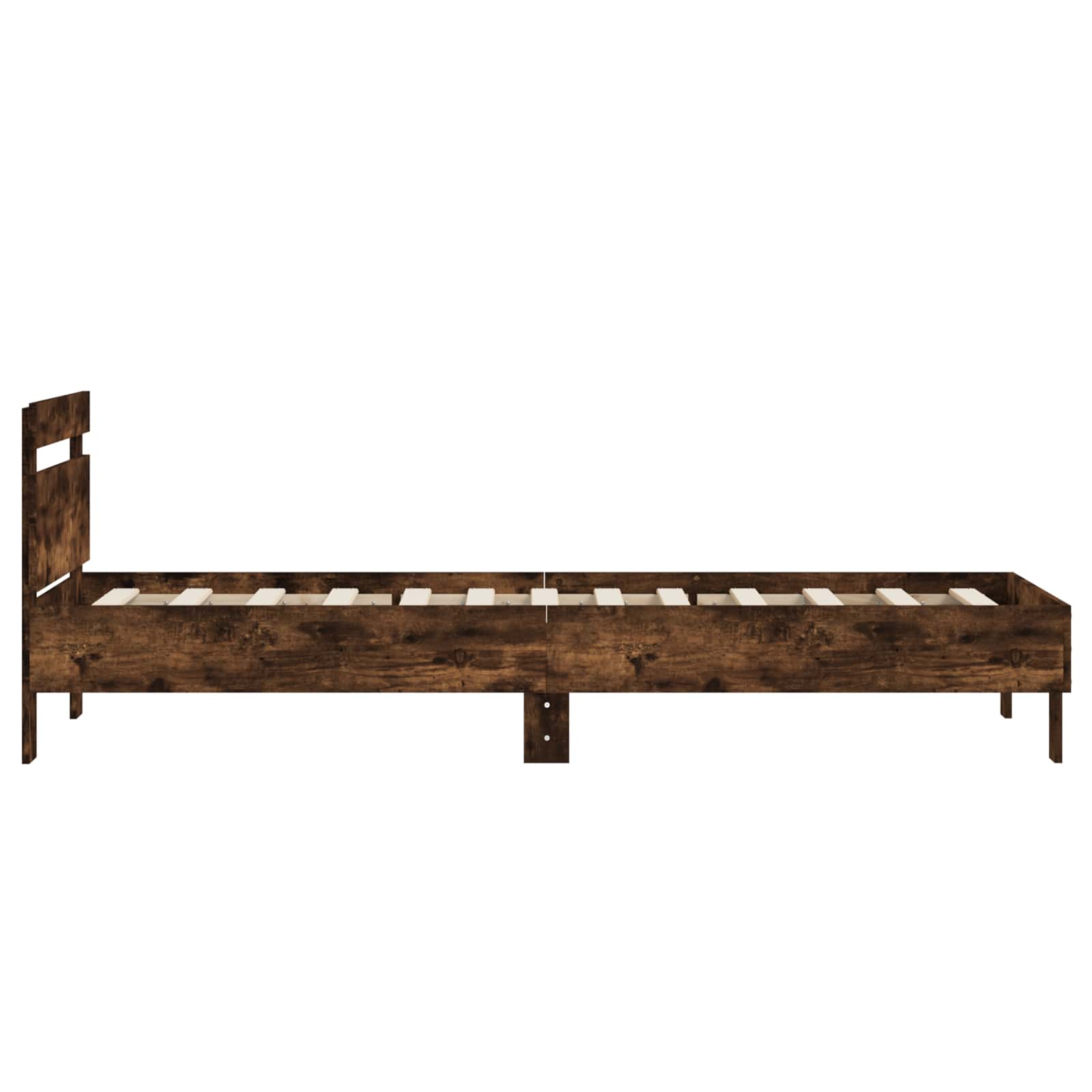 vidaXL Bettgestell mit Kopfteil Geräucherte Eiche 80 x 200 cm