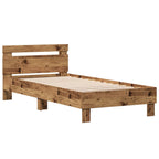 vidaXL Bettgestell mit Kopfteil Altholz 80 x 200 cm Holzwerkstoff