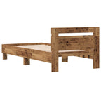 vidaXL Bettgestell mit Kopfteil Altholz 80 x 200 cm Holzwerkstoff