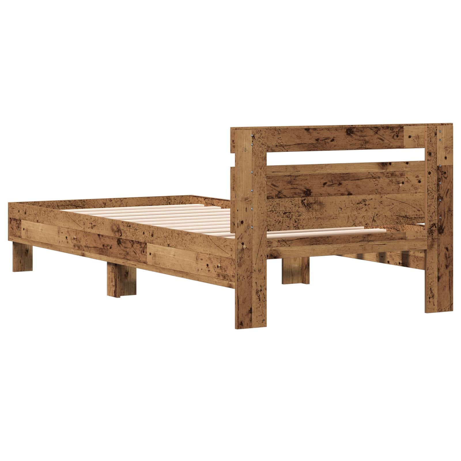vidaXL Bettgestell mit Kopfteil Altholz 80 x 200 cm Holzwerkstoff