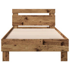vidaXL Bettgestell mit Kopfteil Altholz 80 x 200 cm Holzwerkstoff