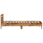 vidaXL Bettgestell mit Kopfteil Altholz 80 x 200 cm Holzwerkstoff