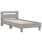 vidaXL Bettgestell mit Kopfteil Grau Sonoma 80 x 200 cm Holzwerkstoff