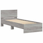 vidaXL Bettgestell mit Kopfteil Grau Sonoma 80 x 200 cm