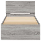 vidaXL Bettgestell mit Kopfteil Grau Sonoma 80 x 200 cm