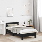 vidaXL Bettgestell mit Kopfteil Schwarze Eiche 80 x 200 cm