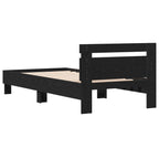 vidaXL Bettgestell mit Kopfteil Schwarze Eiche 80 x 200 cm